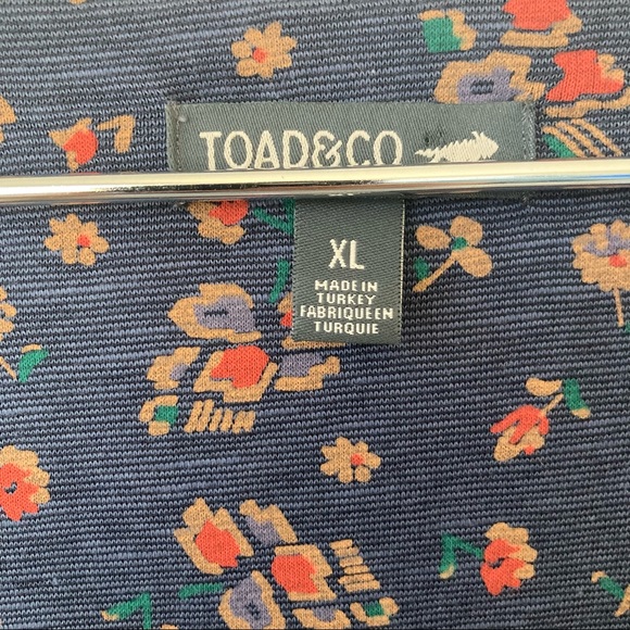 Toad & Co. Rosalinda Dress Organic Cotton Navy Floral Print - Picture 7 of 9